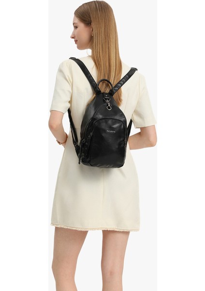 Barcelona Günlük Spor Küçük Boy Kadın Sırt Çantası 1639 Siyah