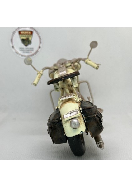 El Yapımı Krem Yan Çantalı Cruiser Metal Motosiklet Biblosu – Retro Figür & Dekoratif Obje fırsatları