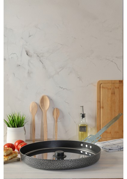 38 cm Kapaklı Tava - Yufka Börek Balık Kızartma Bazlama - Ekstra Büyük fiyatları