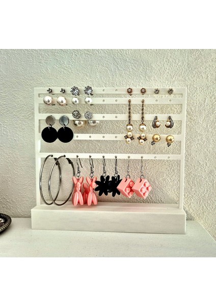 Beyaz Küpe Standı – 5 Katlı Takı Düzenleyici, Minimalist Takı Askısı fiyatları