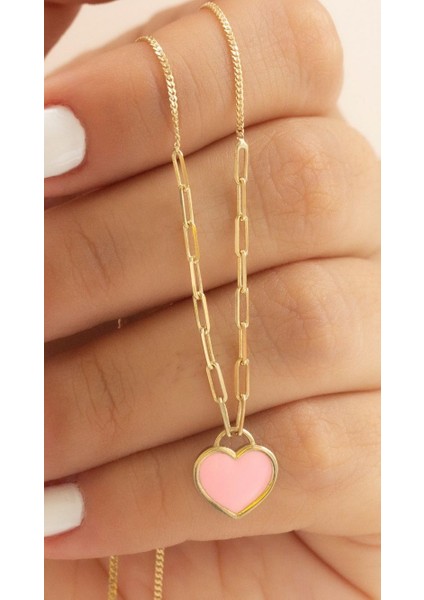 Mineli Kalp Tasarım Kolye 925 Ayar fiyatları