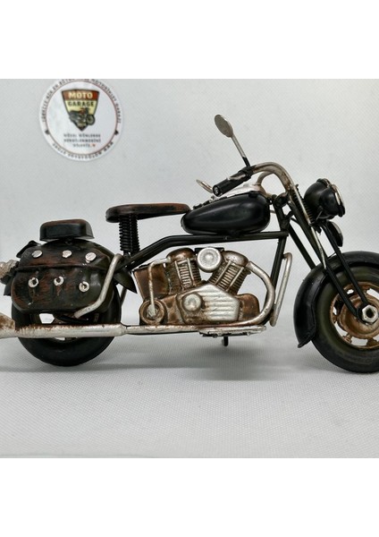 El Yapımı Siyah Chopper Metal Motosiklet Biblosu – Retro Koleksiyonluk Cruiser Figür fiyatları