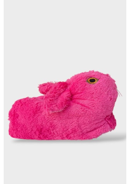 Peluş Tavşan Figürlü Kaymaz ve Ses Yapmaz Ev Panduf Fuşya fiyatları