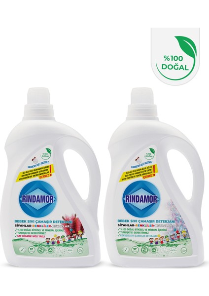 2’li Bebek Sıvı Çamaşır Deterjanı-Nioli ve Kokusuz-Kendinden Yumuşatıcılı-2200MLX2 modelleri