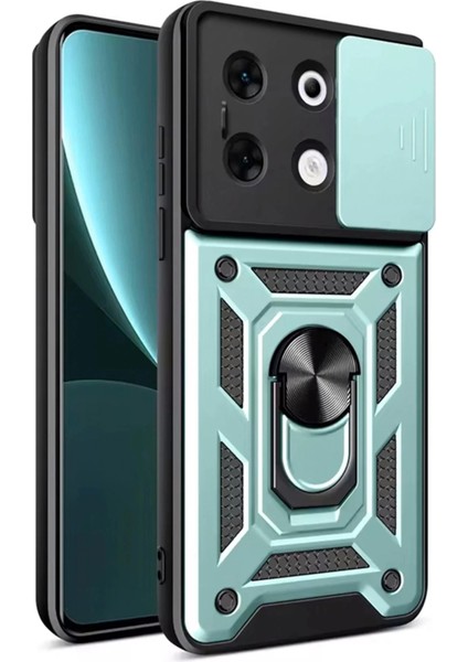 Infinix Zero 30 5g Kılıf Pars Lens Yüzüklü Silikon - YEŞIL-(5796)