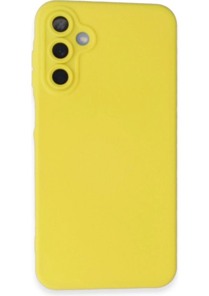 Samsung Galaxy A05S Kılıf Nano Içi Kadife Silikon - SARI-(5796)
