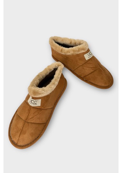 Unisex Içi Yünlü Kışlık Ev Ayakkabısı Panduf Taba modelleri