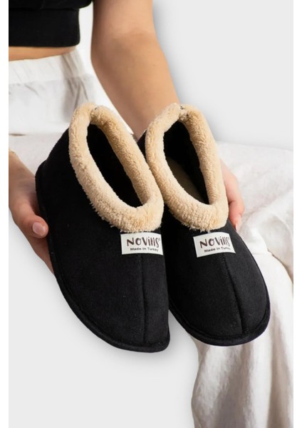 Unisex Içi Yünlü Kışlık Ev Ayakkabısı Panduf Siyah fiyatları