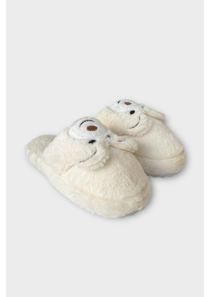 Kadın Kışlık Sevimli Panda Figürlü Kaydırmaz Taban Ev Terliği Panduf Beyaz fiyatları