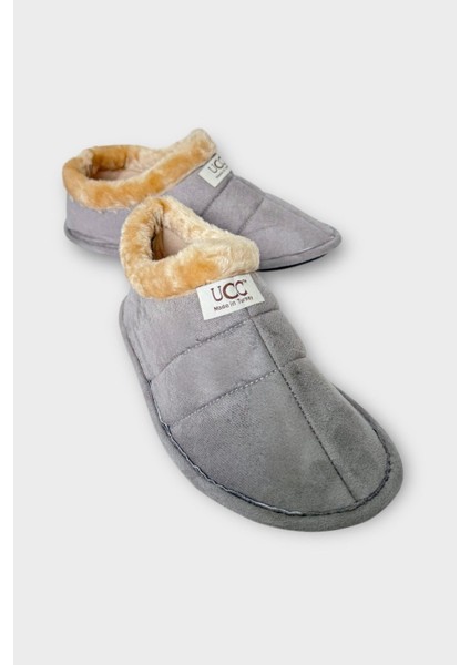 Unisex Içi Yünlü Kışlık Ev Ayakkabısı Panduf Gri fiyatları