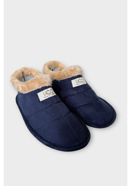 Unisex Içi Yünlü Kışlık Ev Ayakkabısı Panduf Lacivert fırsatları