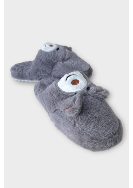 Kadın Kışlık Sevimli Panda Figürlü Kaydırmaz Taban Ev Terliği Panduf Füme fiyatları