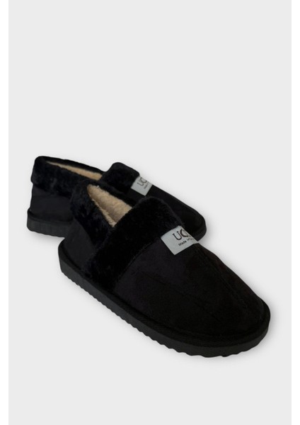 Ultra Hafif Içi Tüylü Ev Ayakkabısı Kadın Panduf Siyah fırsatları