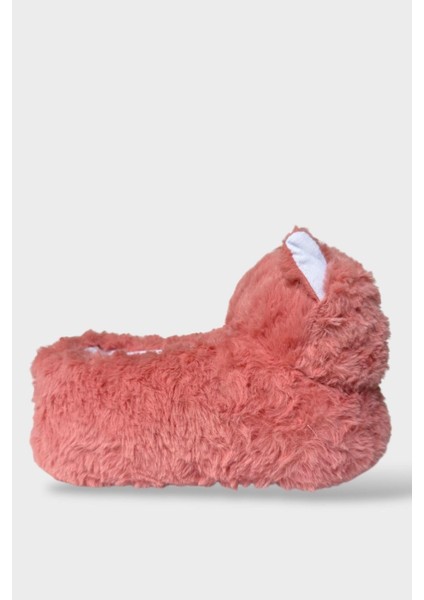 Kadın Sevimli Kedi Figürlü Peluş Panduf Pudra fırsatları