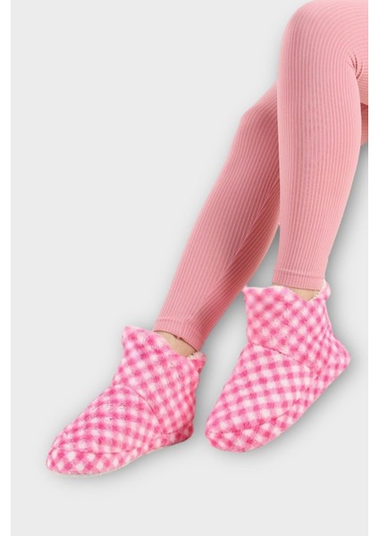 Kadın Piti Kareli Ev Botu Panduf Pembe fiyatları