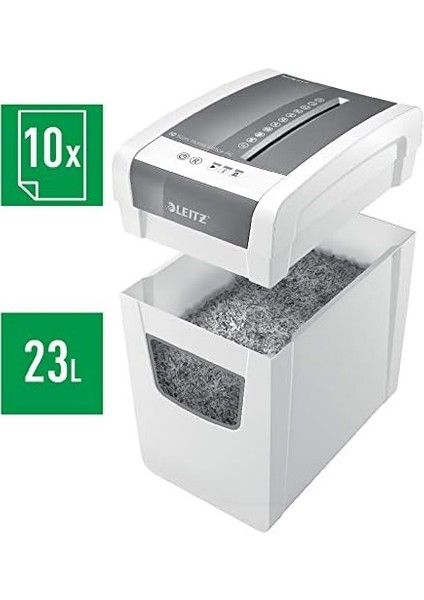 Iq Sl Home Office Kağıt Öğütücü, Güvenlik Seviyesi P4, 10 Yaprak Kapasitesi (70-80 G/m²), 23L Çöp Kutusu, Beyaz, 80010000 fiyatları