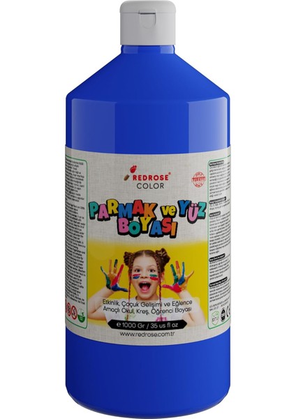 Rose Mavi Parmak Boyası 1000 gr