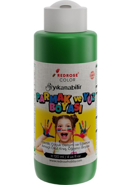 Rose Yeşil Parmak Boyası 120 ml