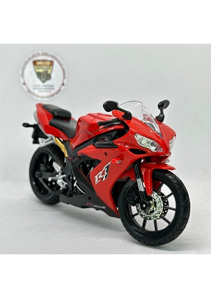 Yamaha Yzf-R1 Kırmızı 1:12 Alloy Diecast Maket Motor – Metal Model Motosiklet