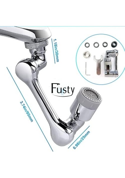 Xlotus L 1080 Derece Hareketli Oynar Musluk Başlığı Krom - Tüm Banyo ve Mutfak Bataryaları ile Uyumlu fiyatları