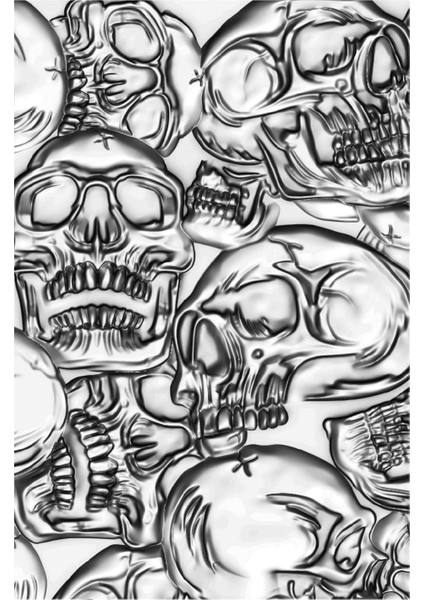 3D Doku Kalıbı - Tim Holtz Skulls