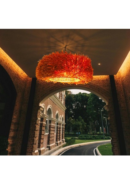 Hasır Avize - El Yapımı Doğal Kirpi Avize Bohem Aydınlatma fırsatları