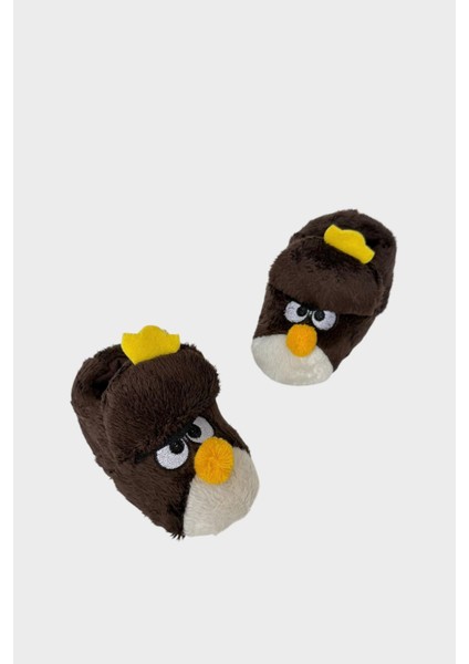 Çocuk Kızgın Ördek Figürlü Unisex Panduf Kahverengi fiyatları