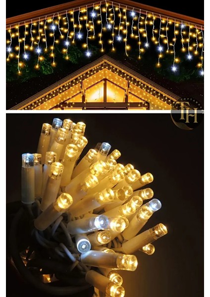 Dış Mekan Saçak LED Flaşlı 4 Metre Su Geçirmez Gün Işığı Eklemeli Çakarlı Sarkıt Yılbaşı Yeni Yıl fiyatları