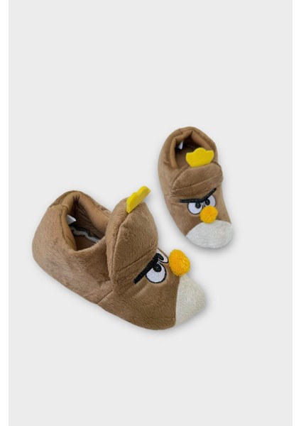 Çocuk Kızgın Ördek Figürlü Unisex Panduf Vizon modelleri