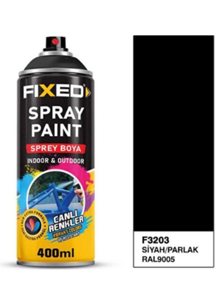 Sprey Boya Akrilik Parlak Siyah (Ral 9005) 400 ml
