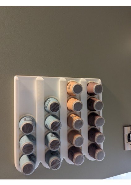 Kapsül Kahve Tutucu Düzenleyici Beyaz Organizer Kendinden Yapışkanlı 4 Yuvalı modelleri
