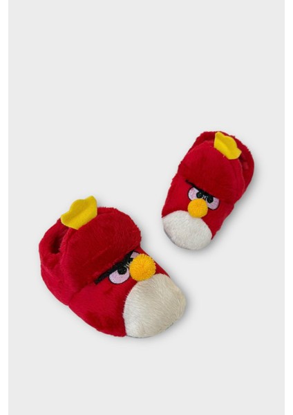 Çocuk Kızgın Ördek Figürlü Unisex Panduf Kırmızı fiyatları