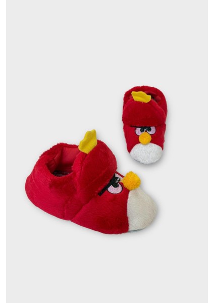 Çocuk Kızgın Ördek Figürlü Unisex Panduf Kırmızı modelleri