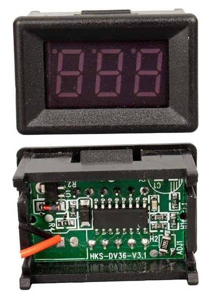 Weko CA-036-30V Dc 4.5 - 30.0 Volt Iki Kablolu Dijital Kırmızı Ekran Voltmetre (2 Pin)