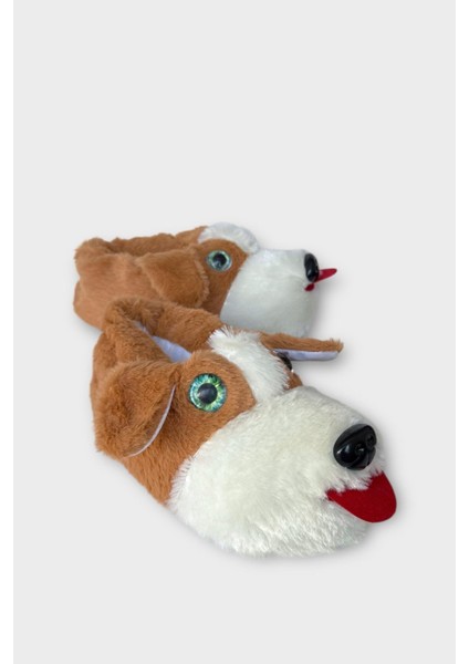 Unisex Cam Gözlü Kışlık Sıcak Tutan Panduf Taba