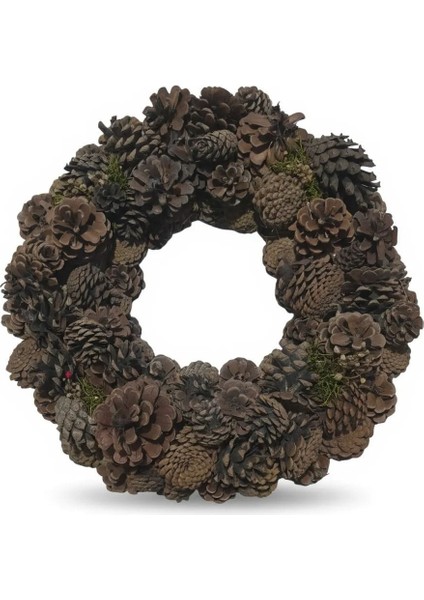 Kapı Büro Masa Vb Doğal Kozalak Çelenk 35 cm