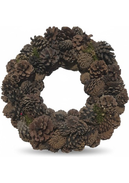 Kapı Büro Masa Vb Doğal Kozalak Çelenk 35 cm