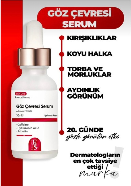 , Göz Altı Serum – Torba, Morluk ve Koyu Halkalara Karşı Aydınlatıcı, Canlandırıcı ve Nemlendirici 30 ml fiyatları
