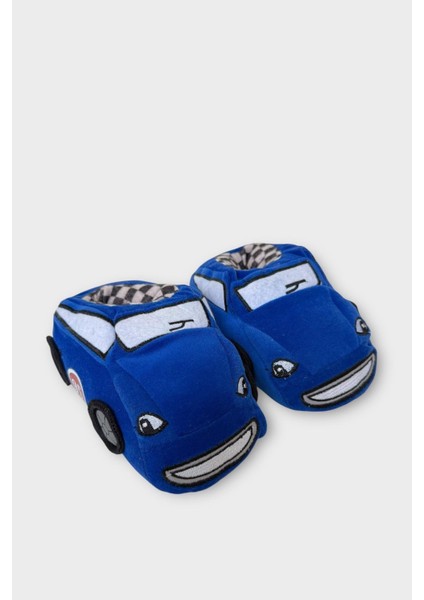 Çocuk Figürlü Panduf Ev Pandufu Ev Ayakkabısı Ev Botu Kreş Okul Ayakkabısı Mavi modelleri