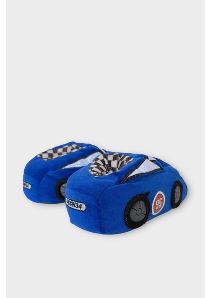 Çocuk Figürlü Panduf Ev Pandufu Ev Ayakkabısı Ev Botu Kreş Okul Ayakkabısı Mavi indirimleri