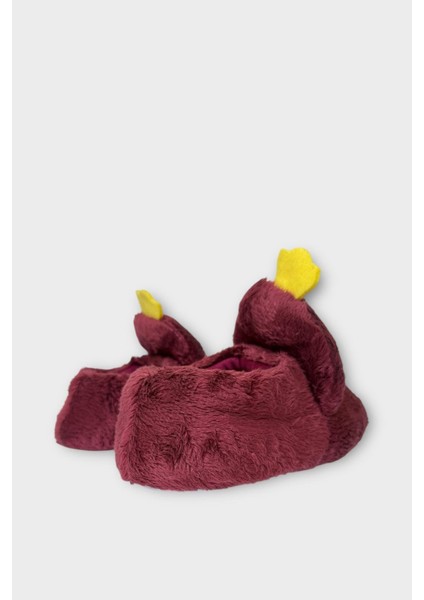 Çocuk Kızgın Ördek Figürlü Unisex Panduf Bordo indirimleri