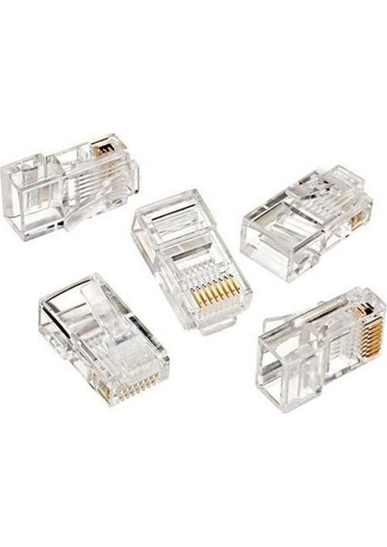 Powermaster RJ45 Cat5 -Cat6 Uç 8P8C Soket 100 Adet