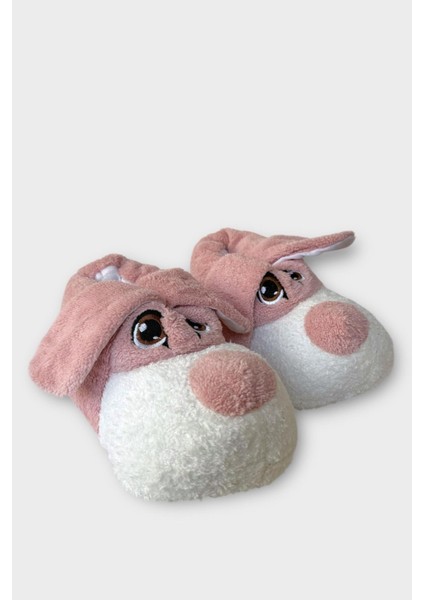 Unisex Panduf Ses Yapmayan Ev Patiği Pudra - Beyaz modelleri