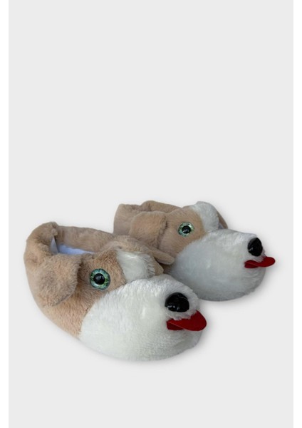 Unisex Cam Gözlü Kışlık Sıcak Tutan Panduf Bej modelleri