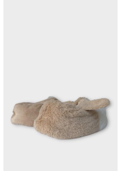 Unisex Cam Gözlü Kışlık Sıcak Tutan Panduf Bej indirimleri