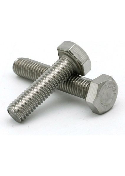 10 Adet 40MM Altıköşe Başlı Metrik Diş Tam Paso Cıvata DIN933 M3-M4-M5-M6-M8-M10