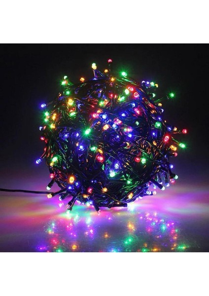 10 Metre 100 LED Fişli Eklemeli Siyah Kablo Renkli LED Aydınlatma Yılbaşı Düğün Nişan New Year fırsatları