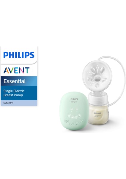 Avent Sessiz ve Kompakt Tasarım, 4 Masaj ve 4 Sağım Modu, SCF323/11 Essential Elektrikli Göğüs Pompası, indirimleri