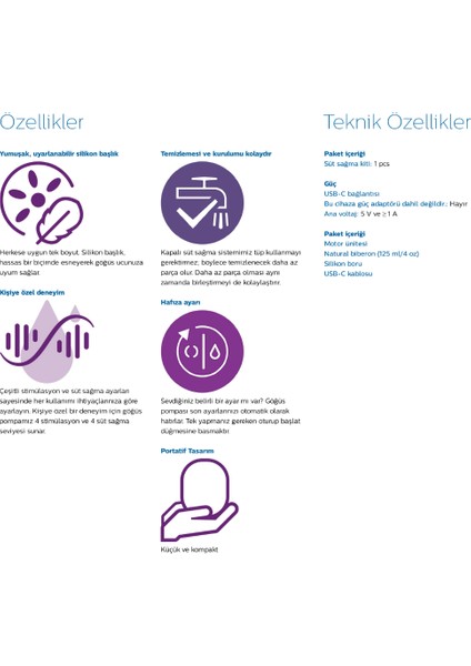 Avent Sessiz ve Kompakt Tasarım, 4 Masaj ve 4 Sağım Modu, SCF323/11 Essential Elektrikli Göğüs Pompası,