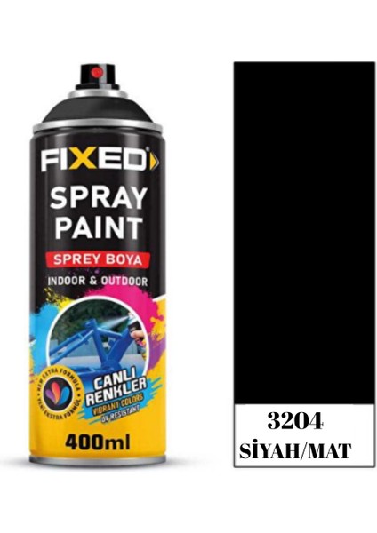 Sprey Boya Akrilik Mat Siyah (Ral 9005) 400 ml